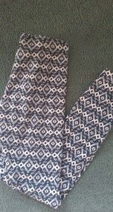 Tan and black leggings